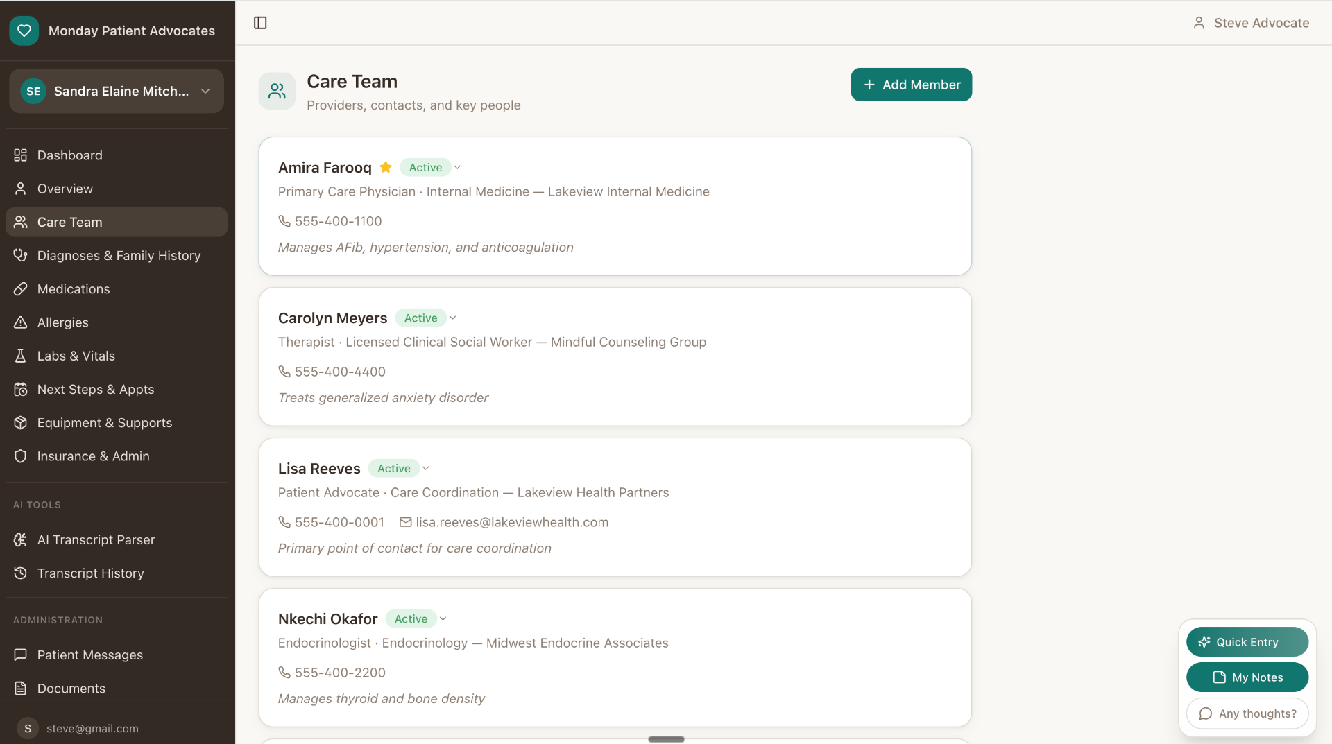 Care Team Management