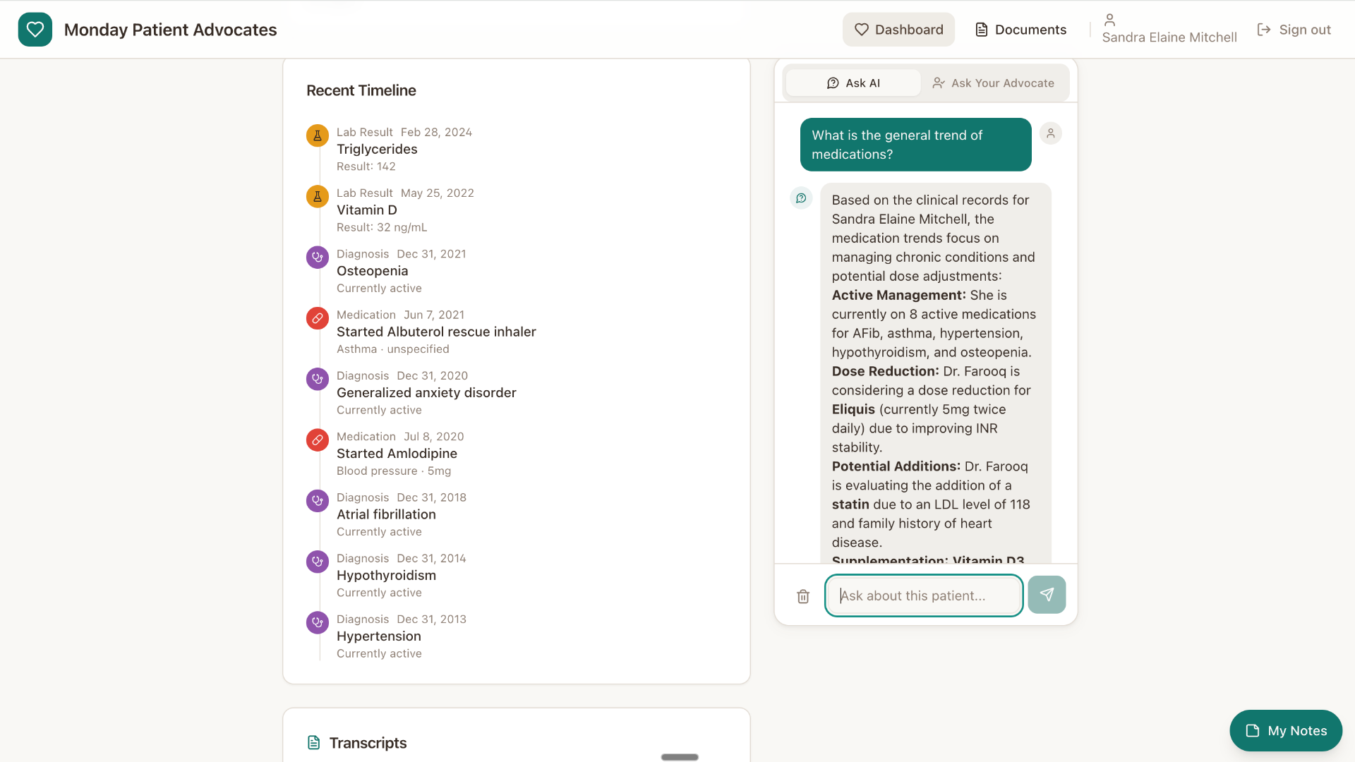 Labs & Vitals Tracking